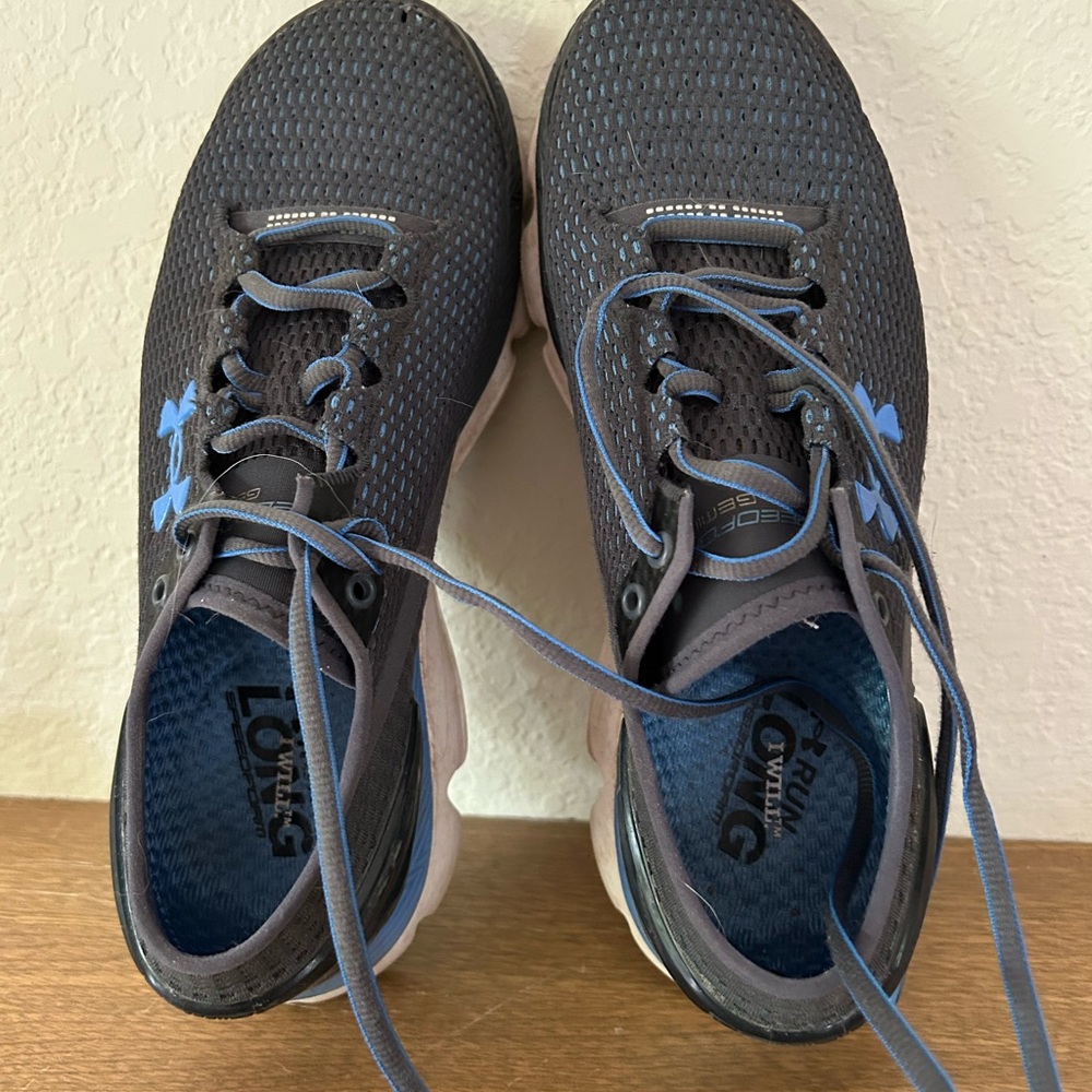 Under Armour Charcoal blue Sneakers with Blue Highlights